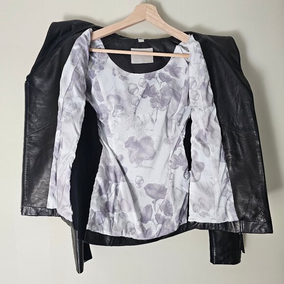Soia & Kyo Beka Hooded Leather Jacket - 2016 - Black - Sz XS - Picture 4 of 16